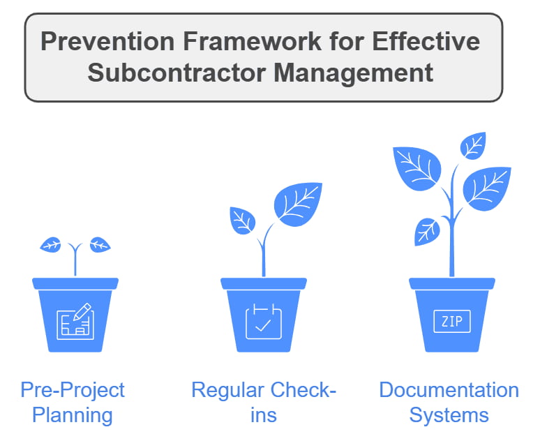 Prevention framework for effective subcontractor management